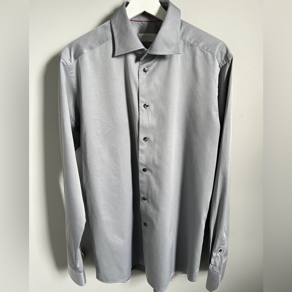 ETON grey button-up dress shirt